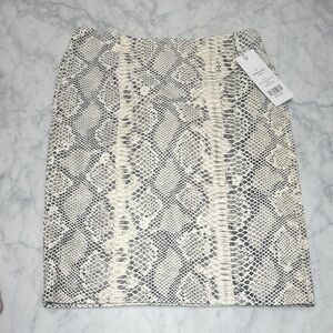 Etcetera genuine leather skirt - snake skin